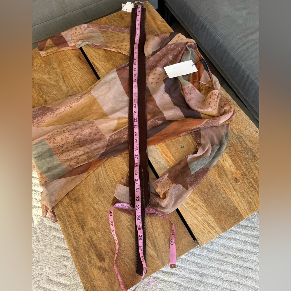 Patchwork Print Belted Mini Dress, Multicolor, Za… - image 11